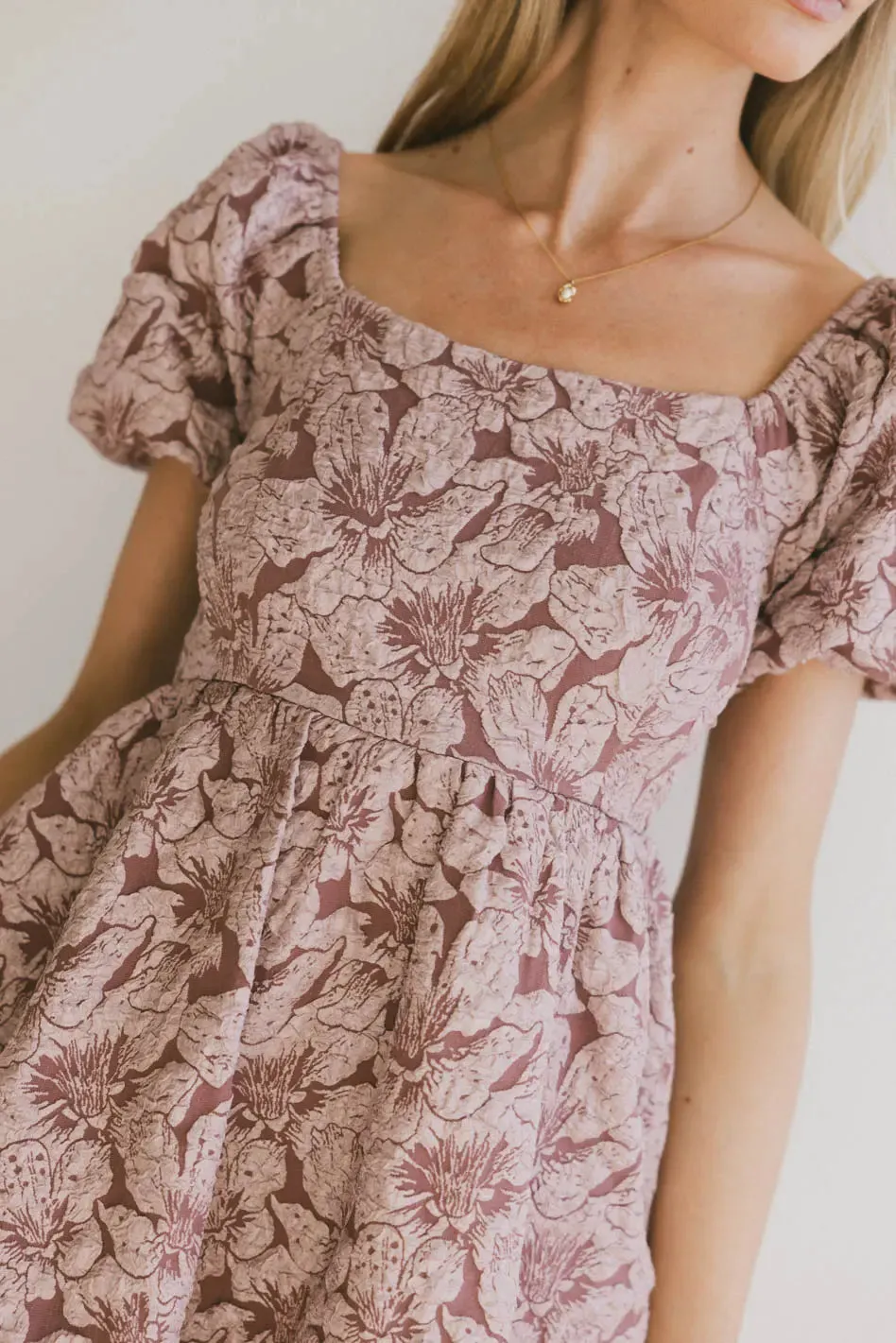 Aisling Bubble Mini Dress in Mauve - FINAL SALE sold by bohme product image thumbnail 3