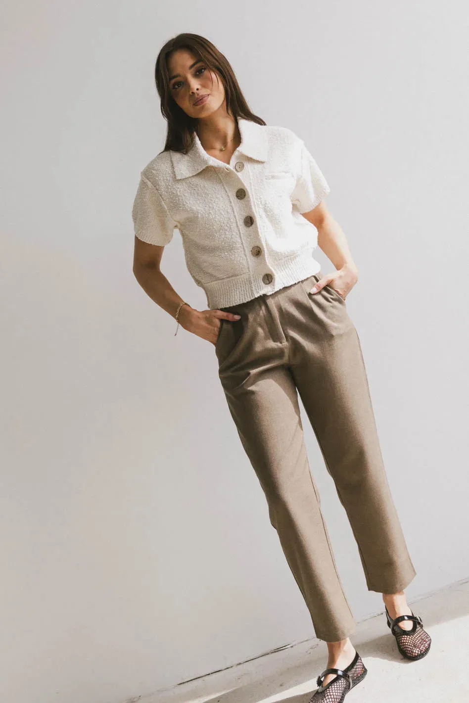 Hayes Knit Cardigan in Cream - FINAL SALE sold by bohme product image thumbnail 4