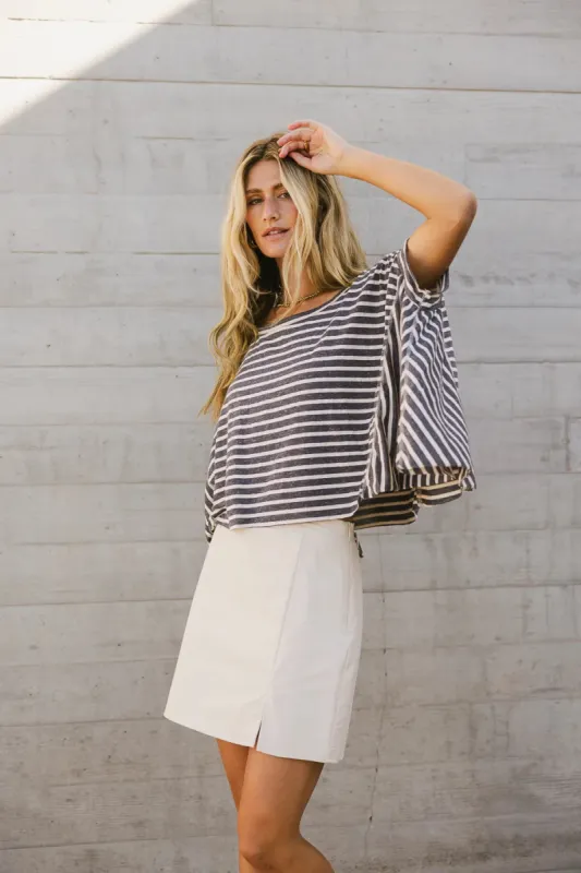 Oliver Striped Top in Navy - FINAL SALE sold by bohme