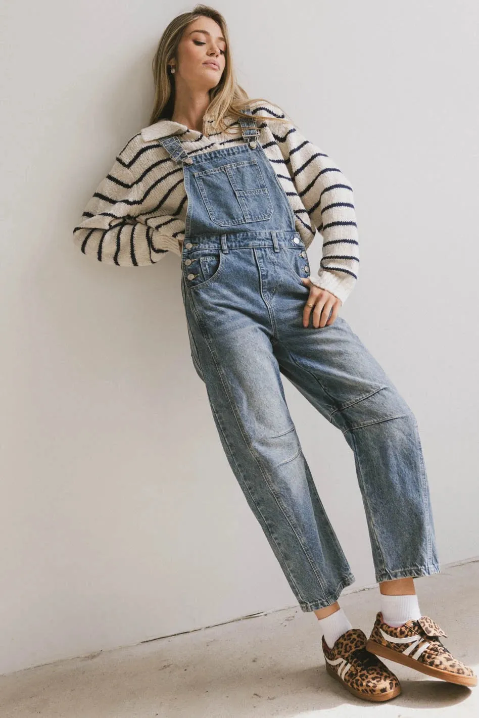 Tansy Denim Overalls in Medium Wash sold by bohme product image thumbnail 4