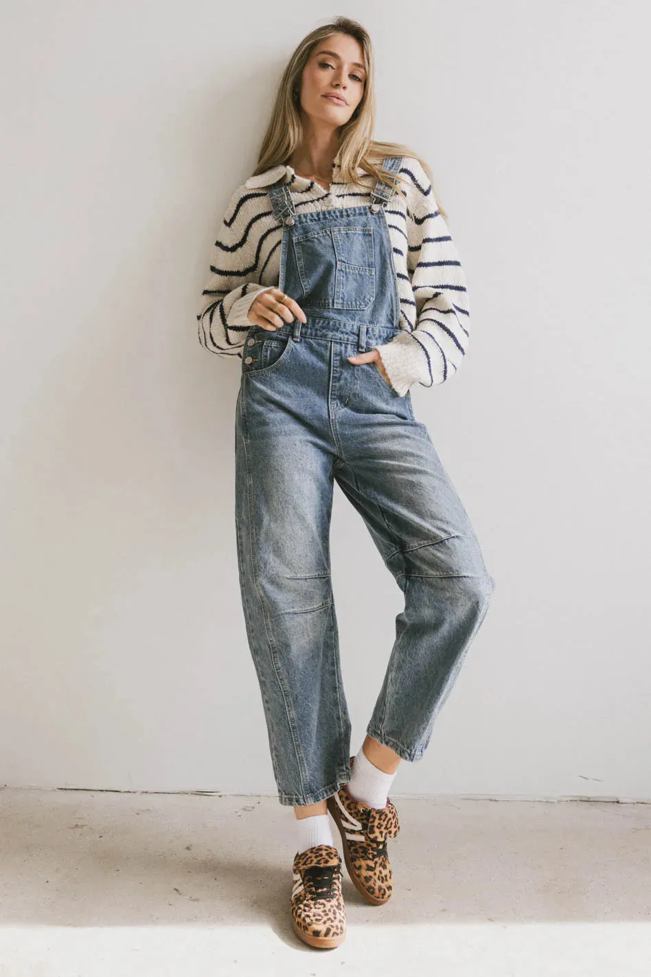 Tansy Denim Overalls in Medium Wash sold by bohme product image thumbnail 5