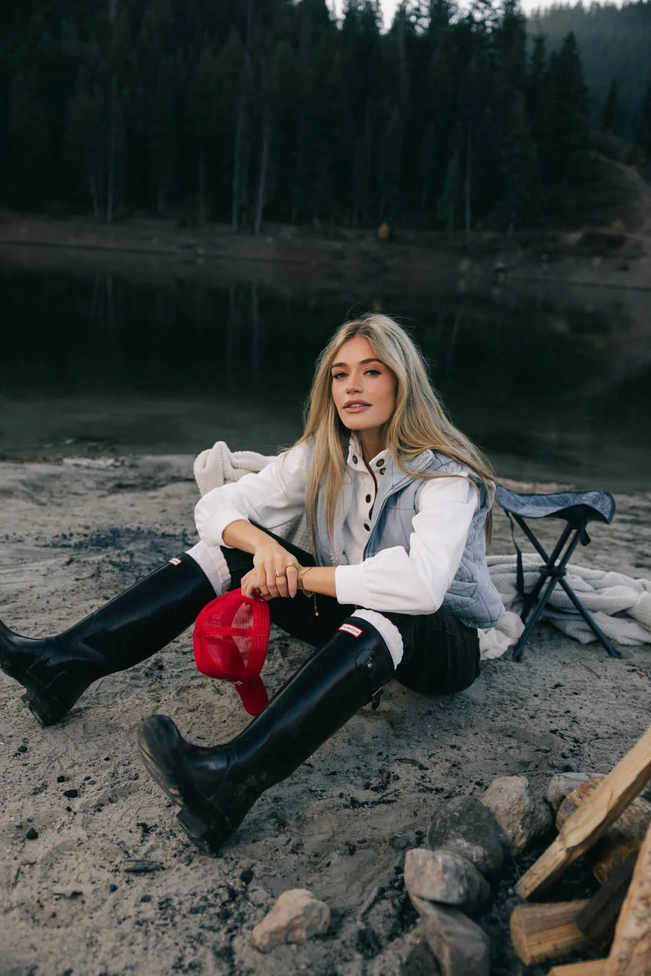 Audren Quilted Denim Vest - FINAL SALE sold by bohme