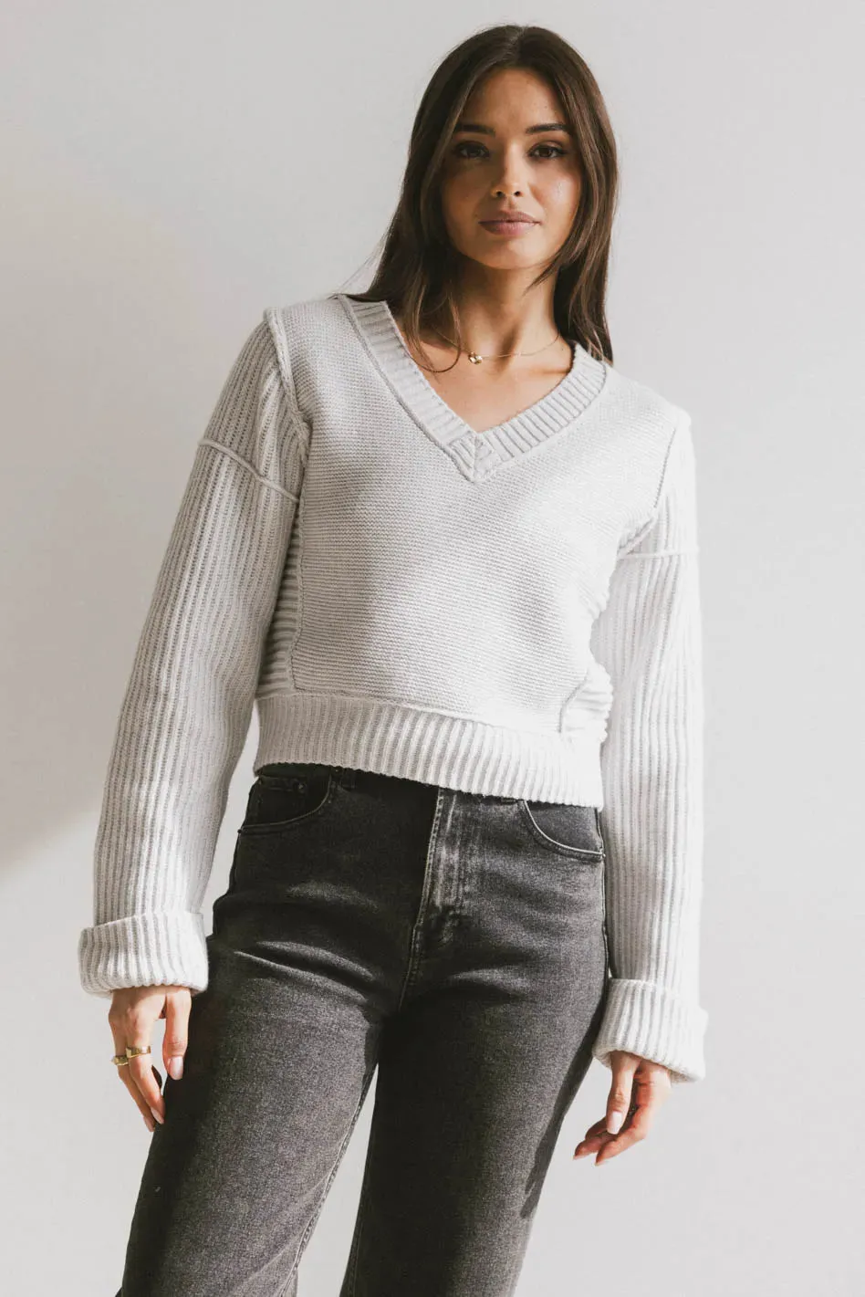 Serena Knit Sweater in Grey - FINAL SALE sold by bohme product image thumbnail 3