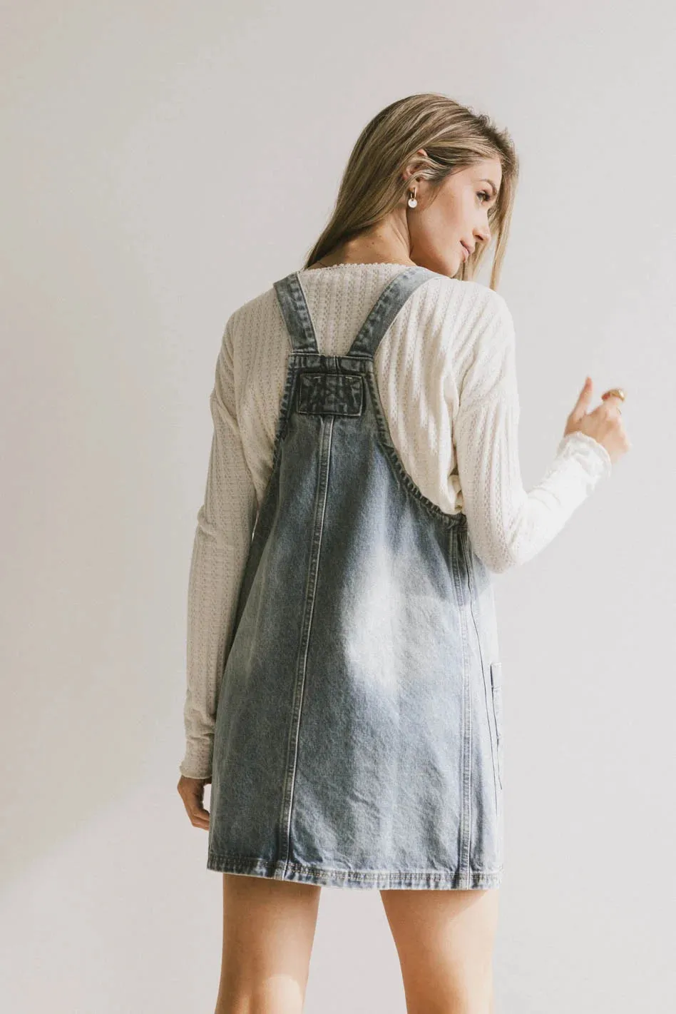 Koa Denim Mini Dress in Light Wash - FINAL SALE sold by bohme product image thumbnail 2