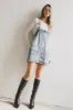 Koa Denim Mini Dress in Light Wash sold by bohme