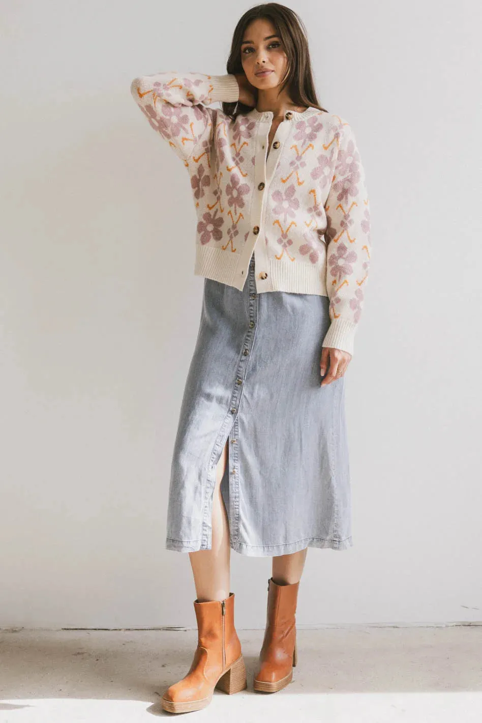 Marigold Denim Midi Dress - FINAL SALE sold by bohme product image thumbnail 5