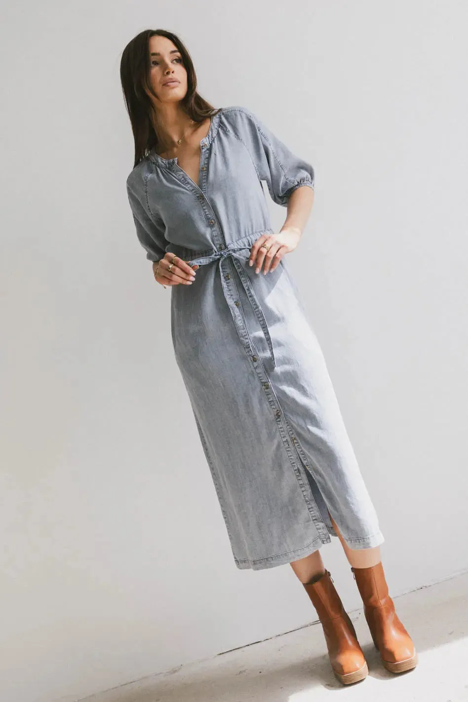 Marigold Denim Midi Dress - FINAL SALE sold by bohme