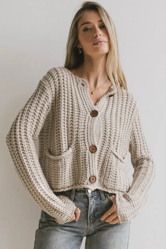 Luca Chunky Knit Sweater in Natural - FINAL SALE sold by bohme
