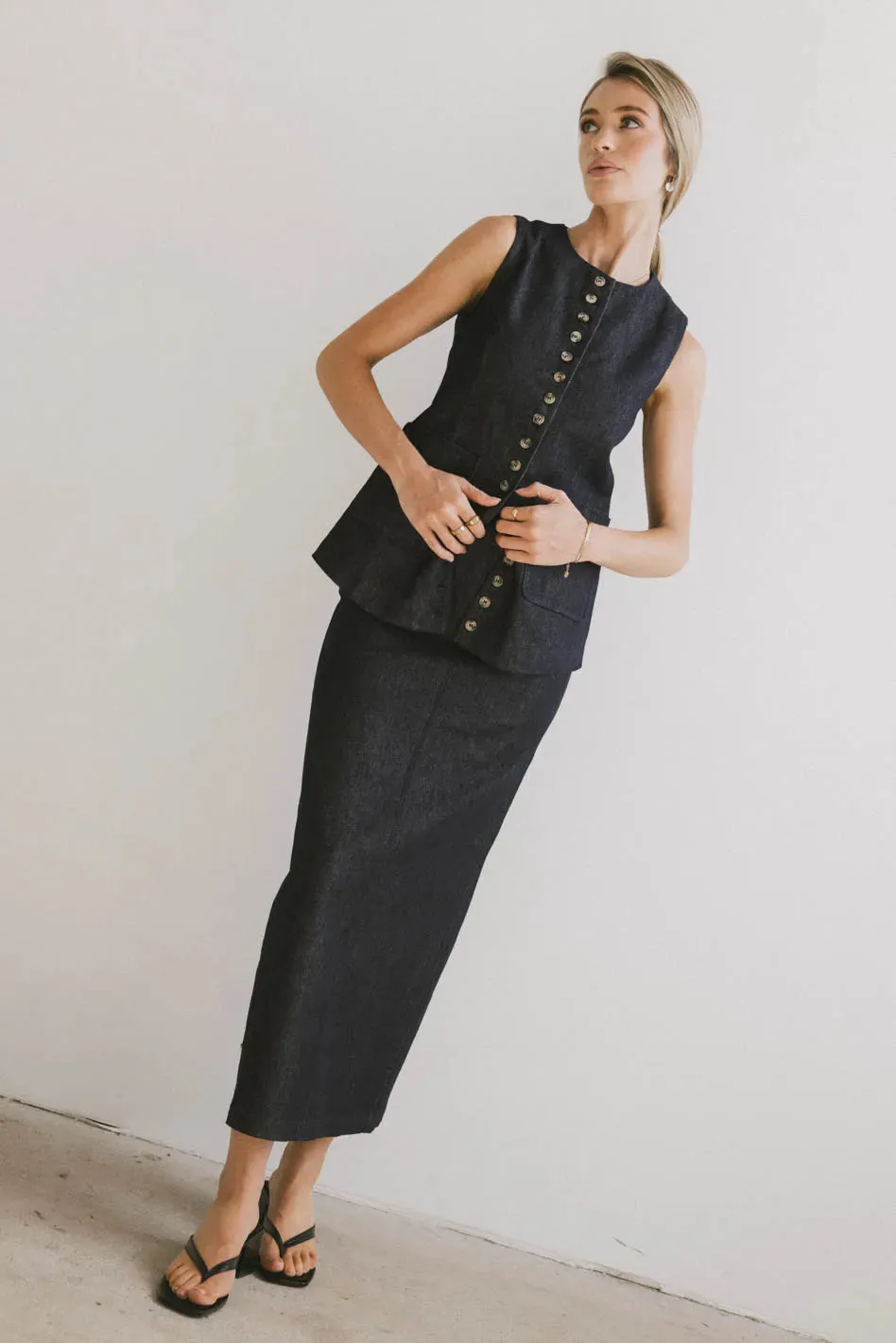 Miriam Denim Vest - FINAL SALE sold by bohme product image thumbnail 4