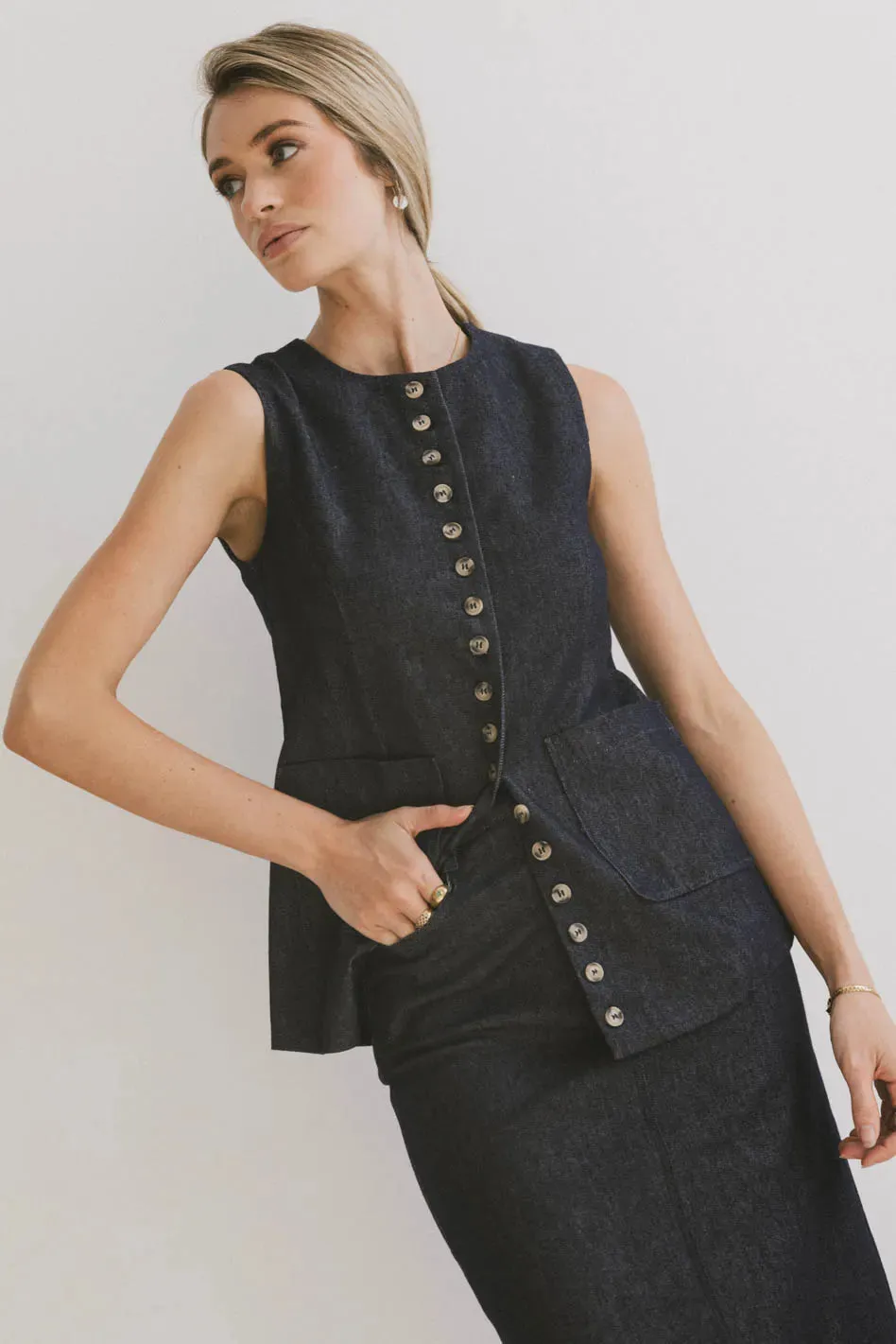 Miriam Denim Vest - FINAL SALE sold by bohme product image thumbnail 2