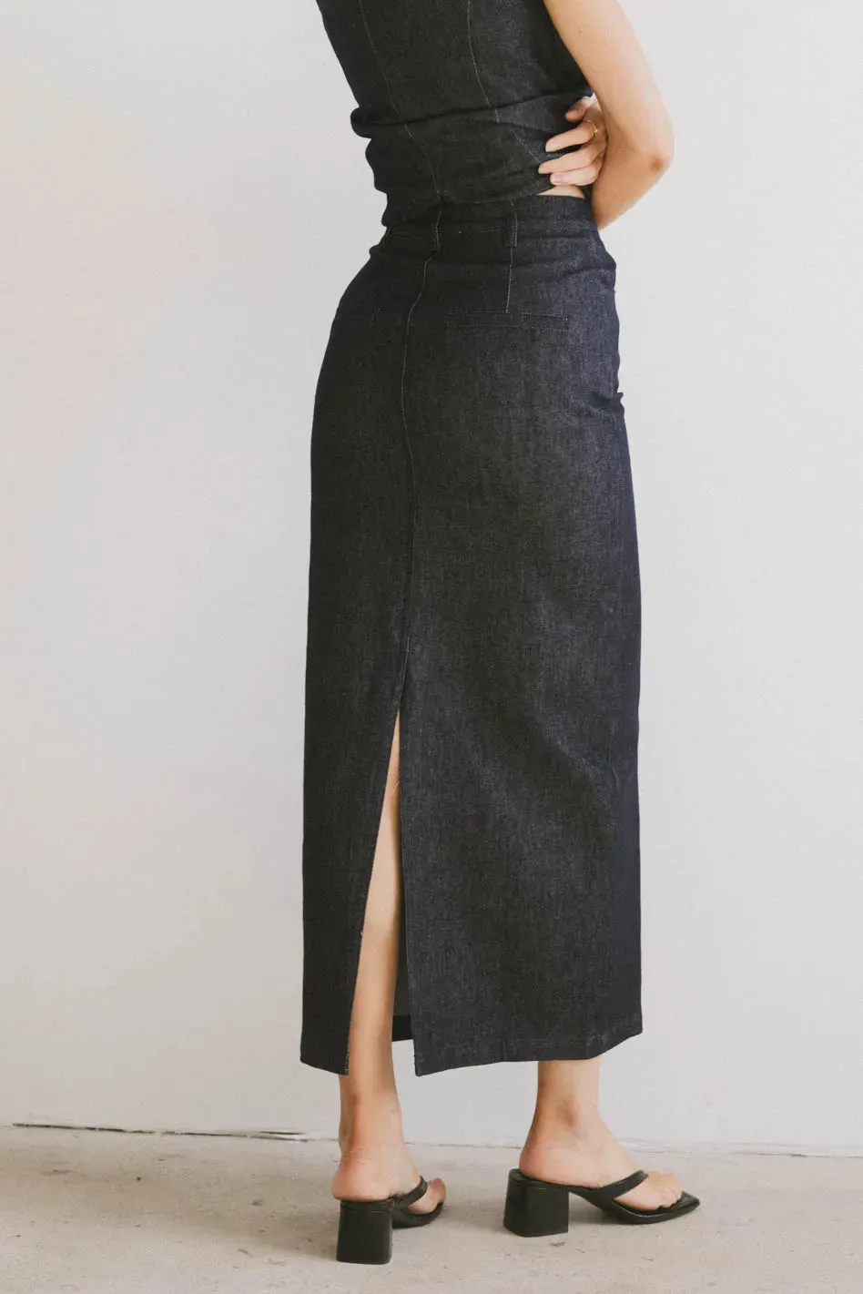 Miriam Denim Maxi Skirt - FINAL SALE sold by bohme product image thumbnail 3