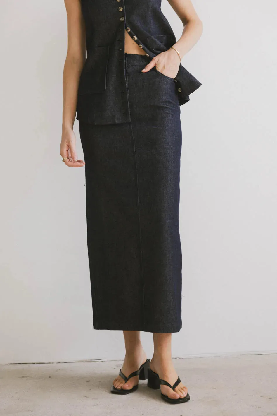 Miriam Denim Maxi Skirt - FINAL SALE sold by bohme