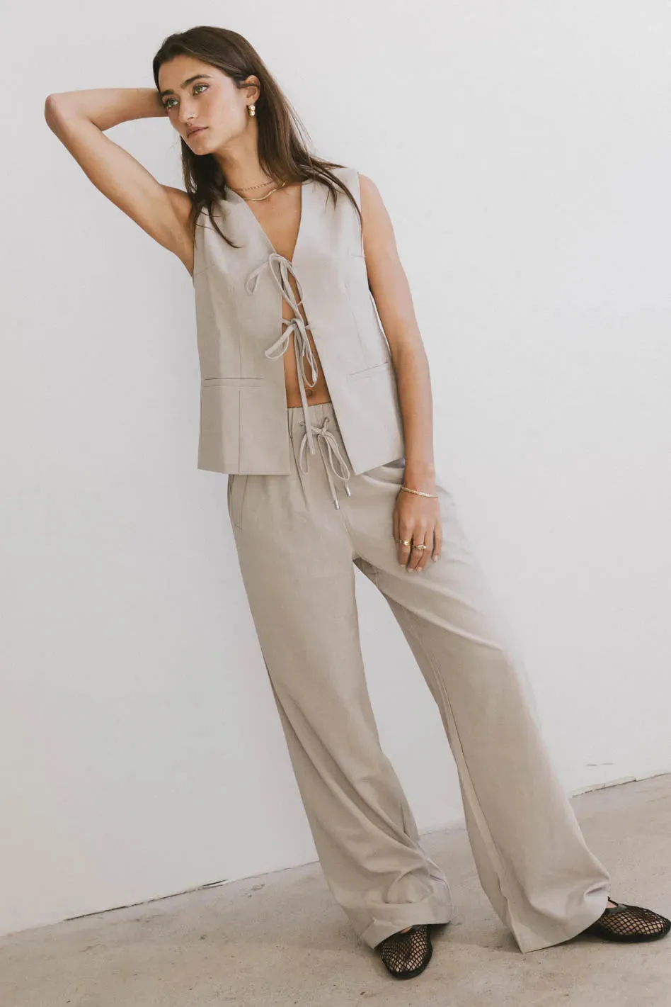 Eslyn Oversized Vest in Taupe - FINAL SALE sold by bohme product image thumbnail 5