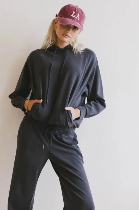 Flow State Pullover Hoodie in Navy - FINAL SALE made by bohme