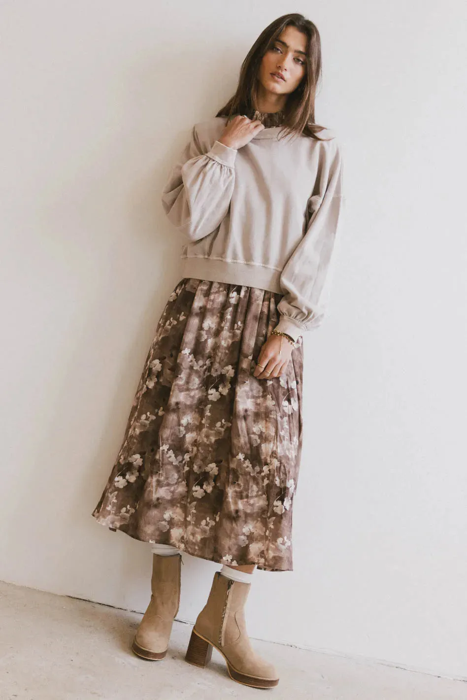 Sutton Exposed Seam Crewneck in Bone - FINAL SALE sold by bohme product image thumbnail 3