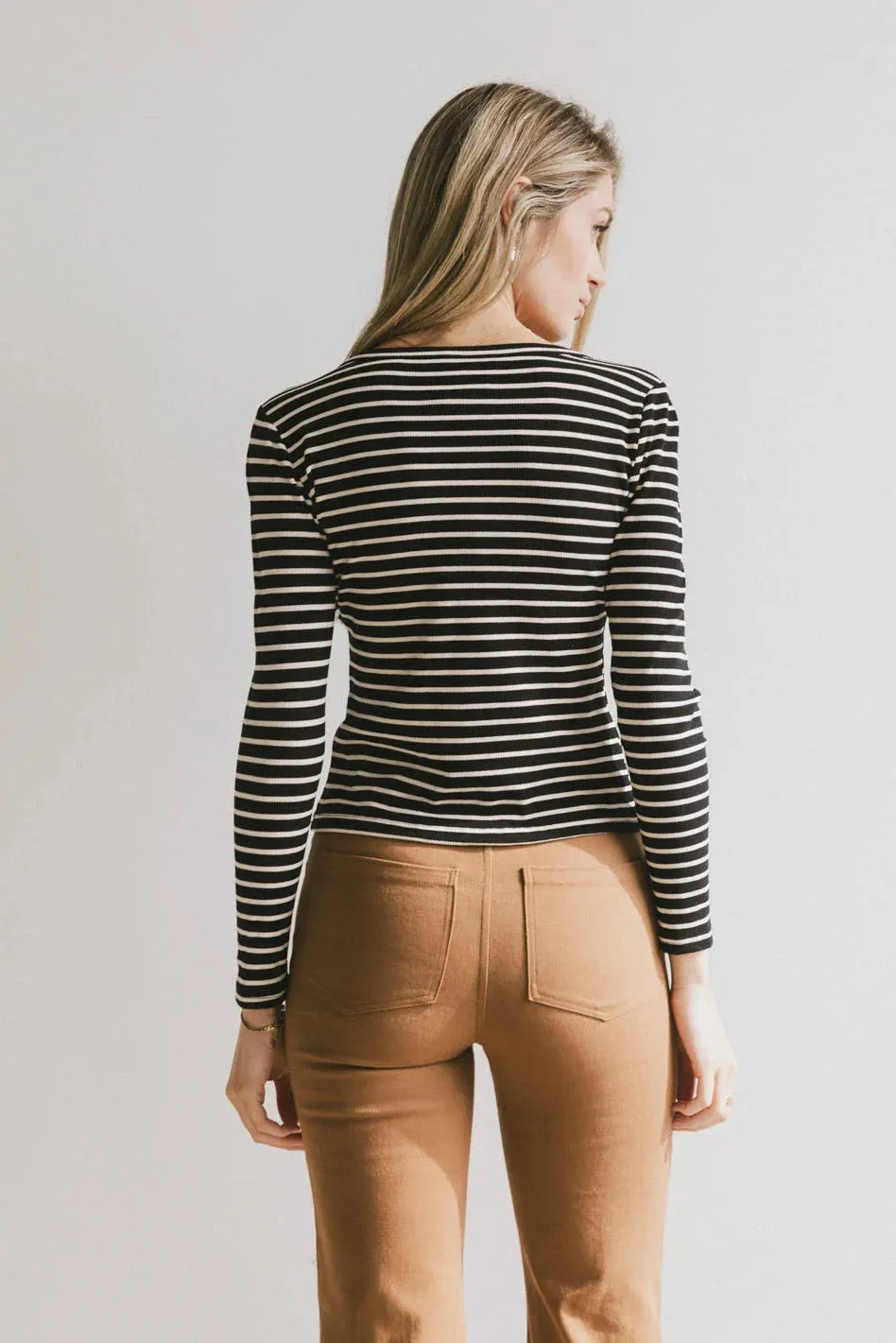 Bodie Ribbed Top in Black - FINAL SALE sold by bohme product image thumbnail 4