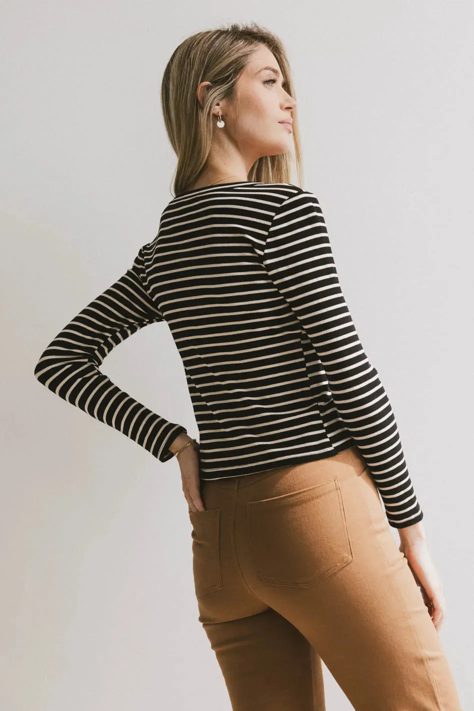 Bodie Ribbed Top in Black - FINAL SALE sold by bohme product image thumbnail 5