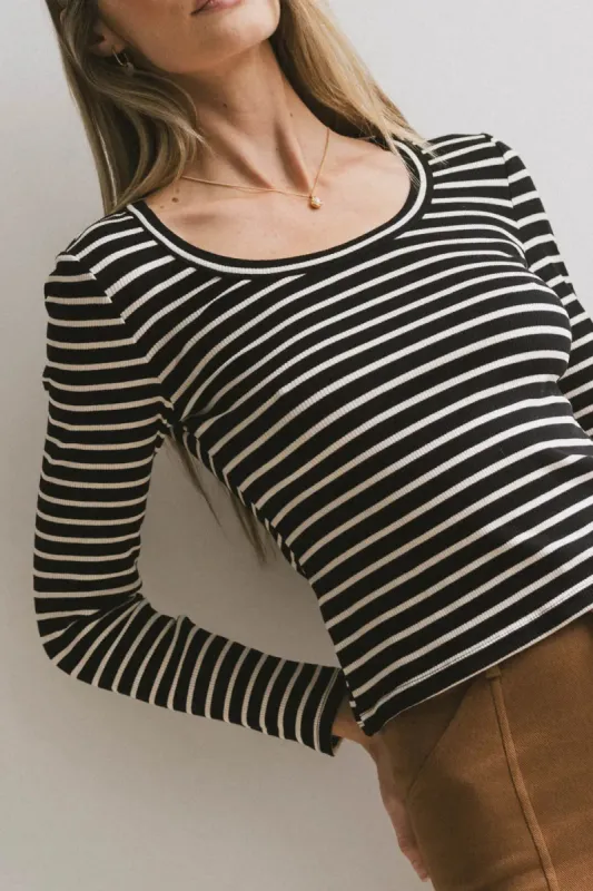 Bodie Ribbed Top in Black - FINAL SALE sold by bohme