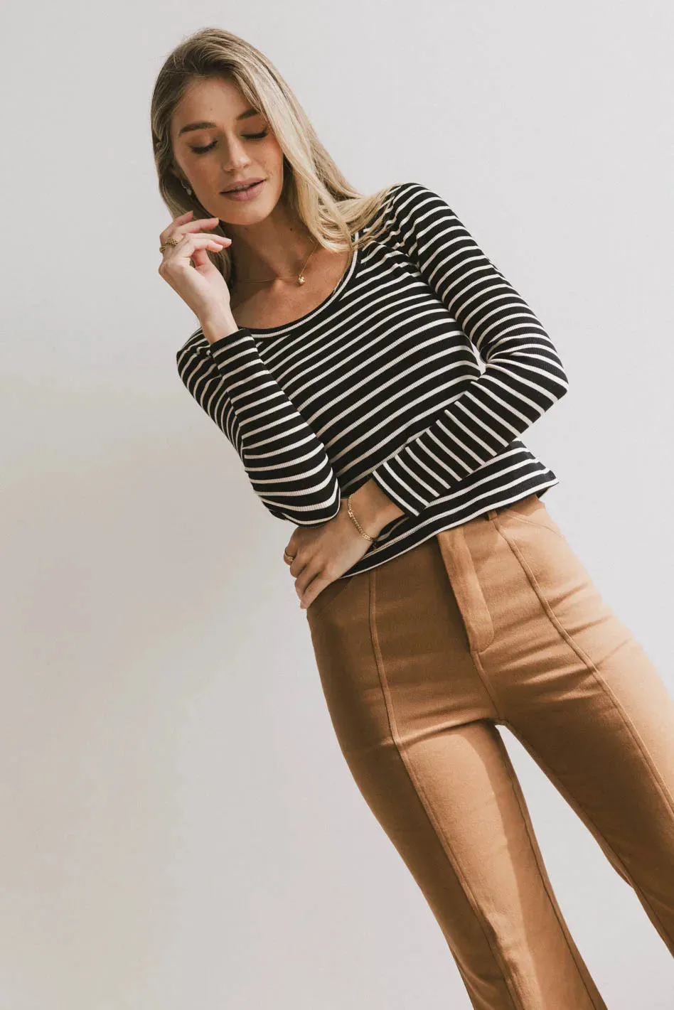 Bodie Ribbed Top in Black - FINAL SALE sold by bohme product image thumbnail 3