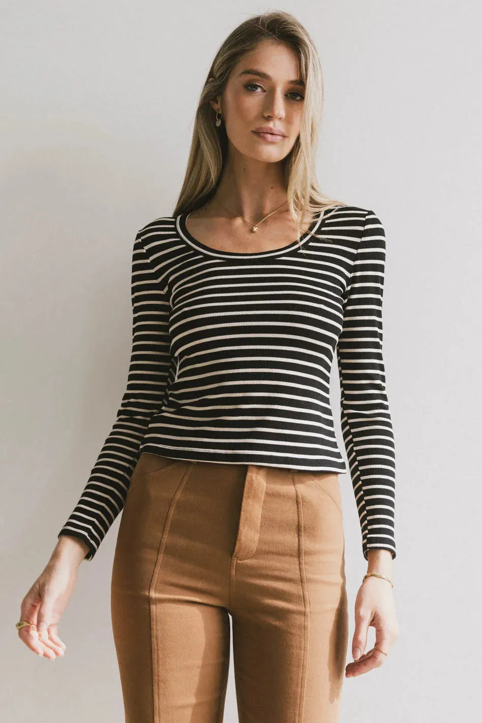 Bodie Ribbed Top in Black - FINAL SALE sold by bohme product image thumbnail 2