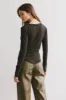 Sailor Ribbed Top in Black - FINAL SALE sold by bohme
