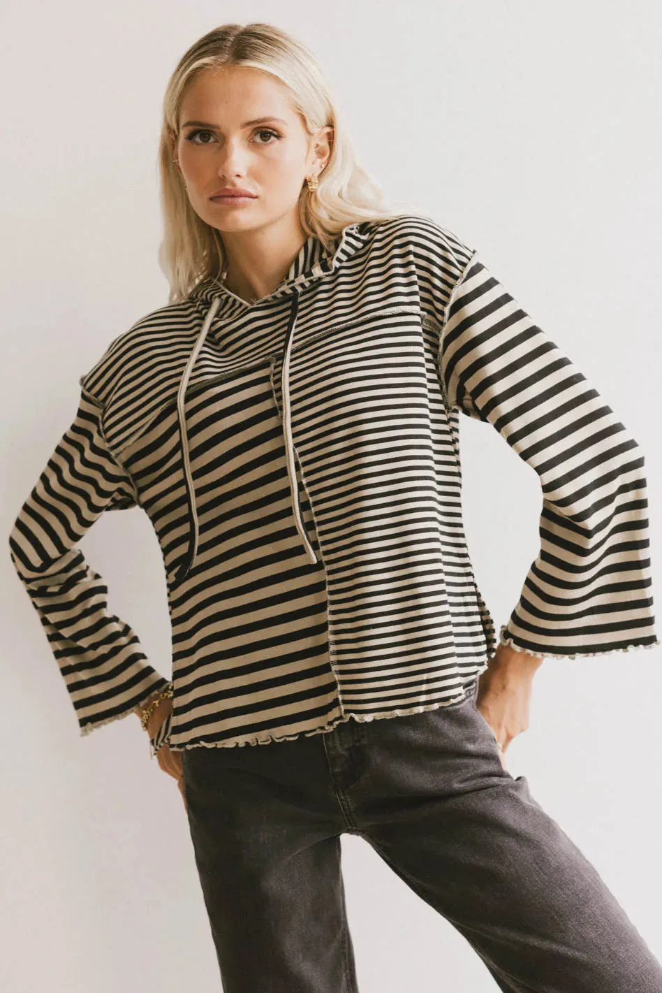Libby Striped Hoodie - FINAL SALE sold by bohme product image thumbnail 4