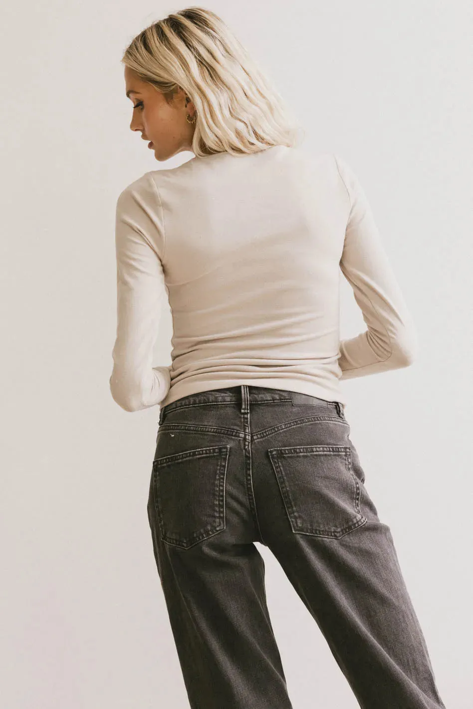 Polly Scoop Neck Top in Fog - FINAL SALE sold by bohme product image thumbnail 4