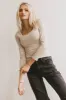 Polly Scoop Neck Top in Fog - FINAL SALE sold by bohme
