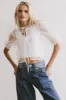 Zuri Sheer Tie Blouse in White - FINAL SALE sold by bohme