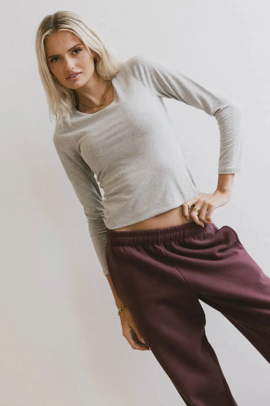Kendra Basic Top in Heather Grey - FINAL SALE sold by bohme