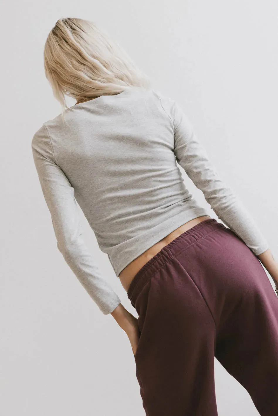 Kendra Basic Top in Heather Grey - FINAL SALE sold by bohme product image thumbnail 3