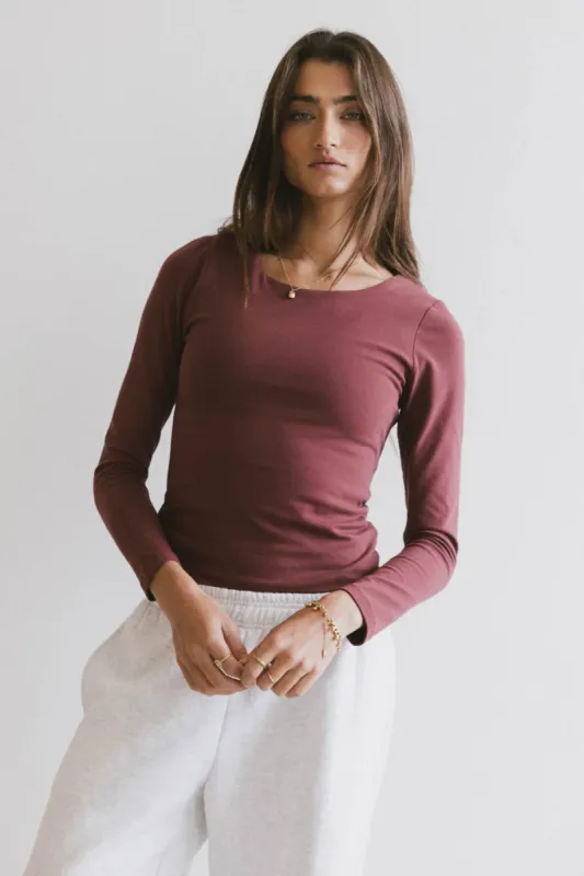 Kendra Basic Top in Berry - FINAL SALE sold by bohme