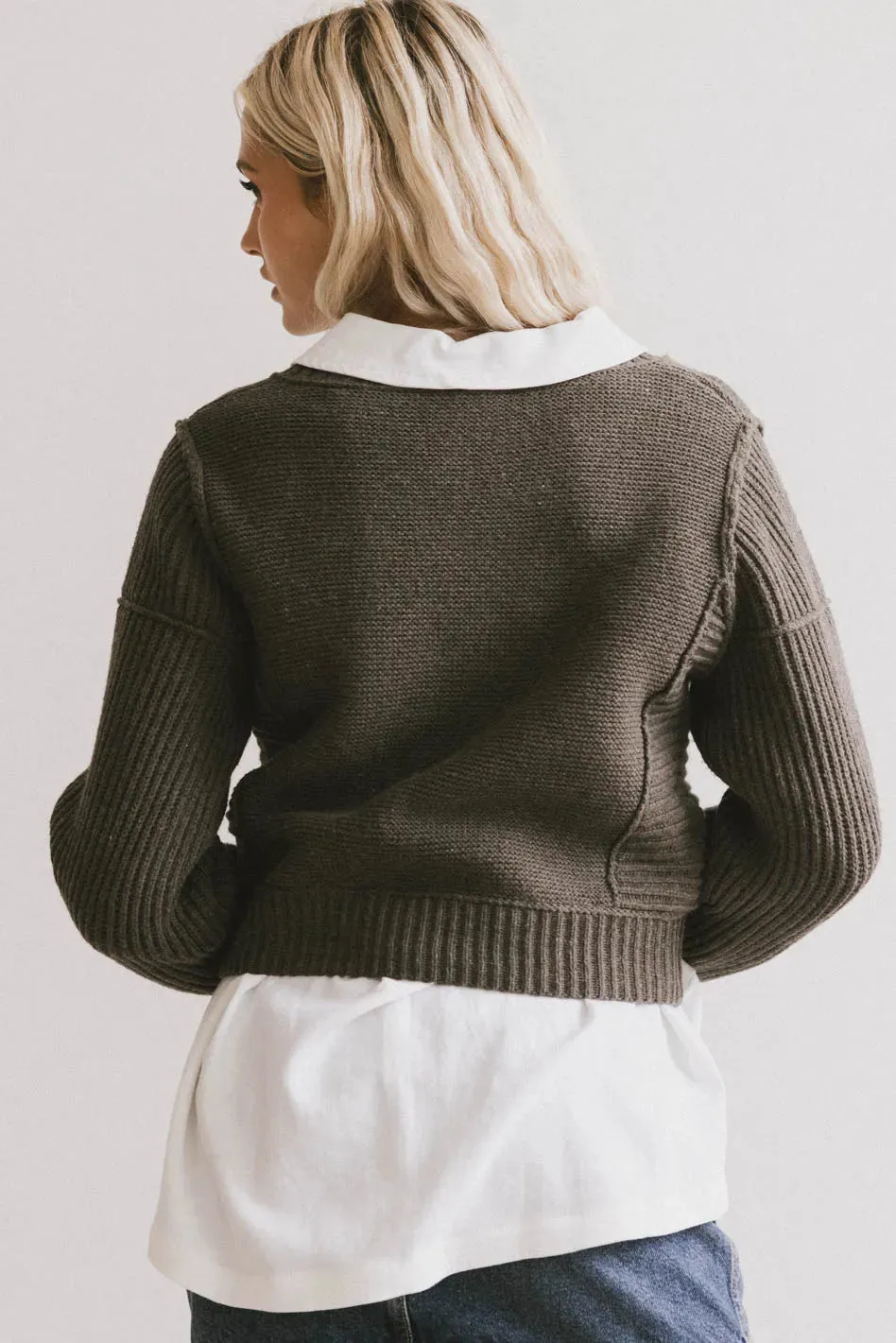 Serena Knit Sweater in Olive - FINAL SALE sold by bohme product image thumbnail 4