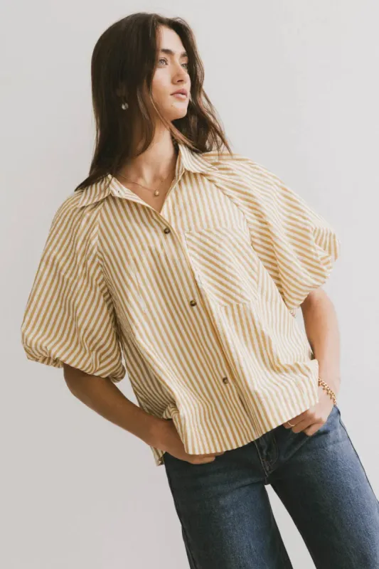 Callum Button Up in Mustard - FINAL SALE sold by bohme