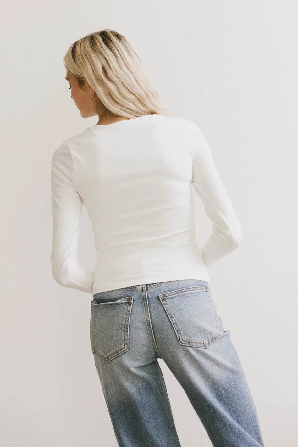 Kendra Basic Top in Ivory - FINAL SALE sold by bohme product image thumbnail 3