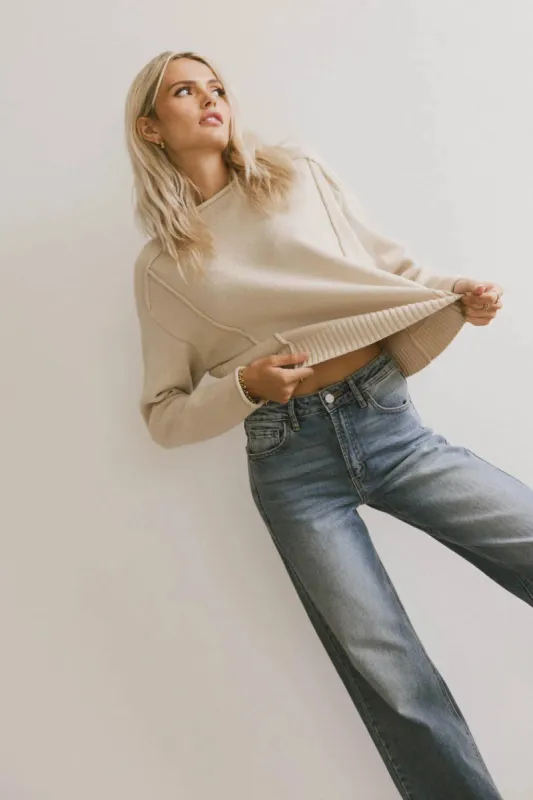 Leander Knit Sweater in Oatmeal - FINAL SALE sold by bohme