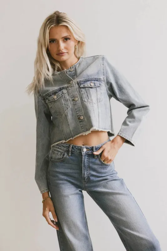 Marlowe Cropped Denim Jacket - FINAL SALE sold by bohme