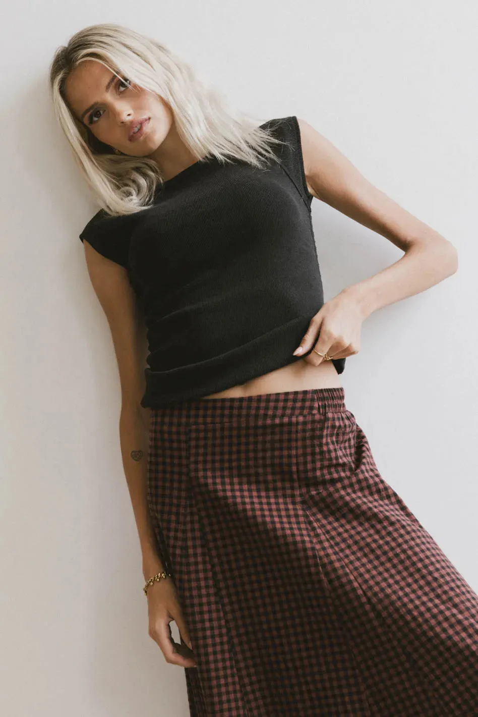 Huxley Cap Sleeve Top in Black sold by bohme product image thumbnail 3