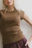 Huxley Cap Sleeve Top in Brown - FINAL SALE sold by bohme