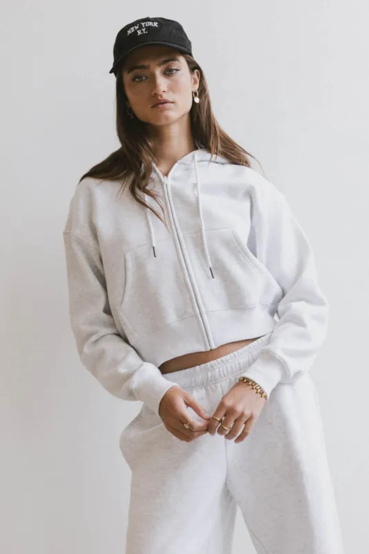 Ezra Zip Up in Grey sold by bohme
