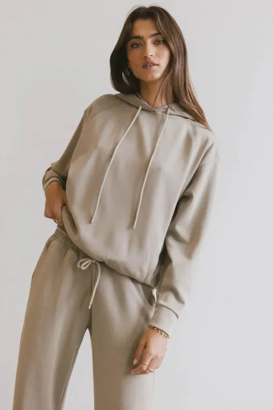 Flow State Pullover Hoodie in Taupe - FINAL SALE made by bohme