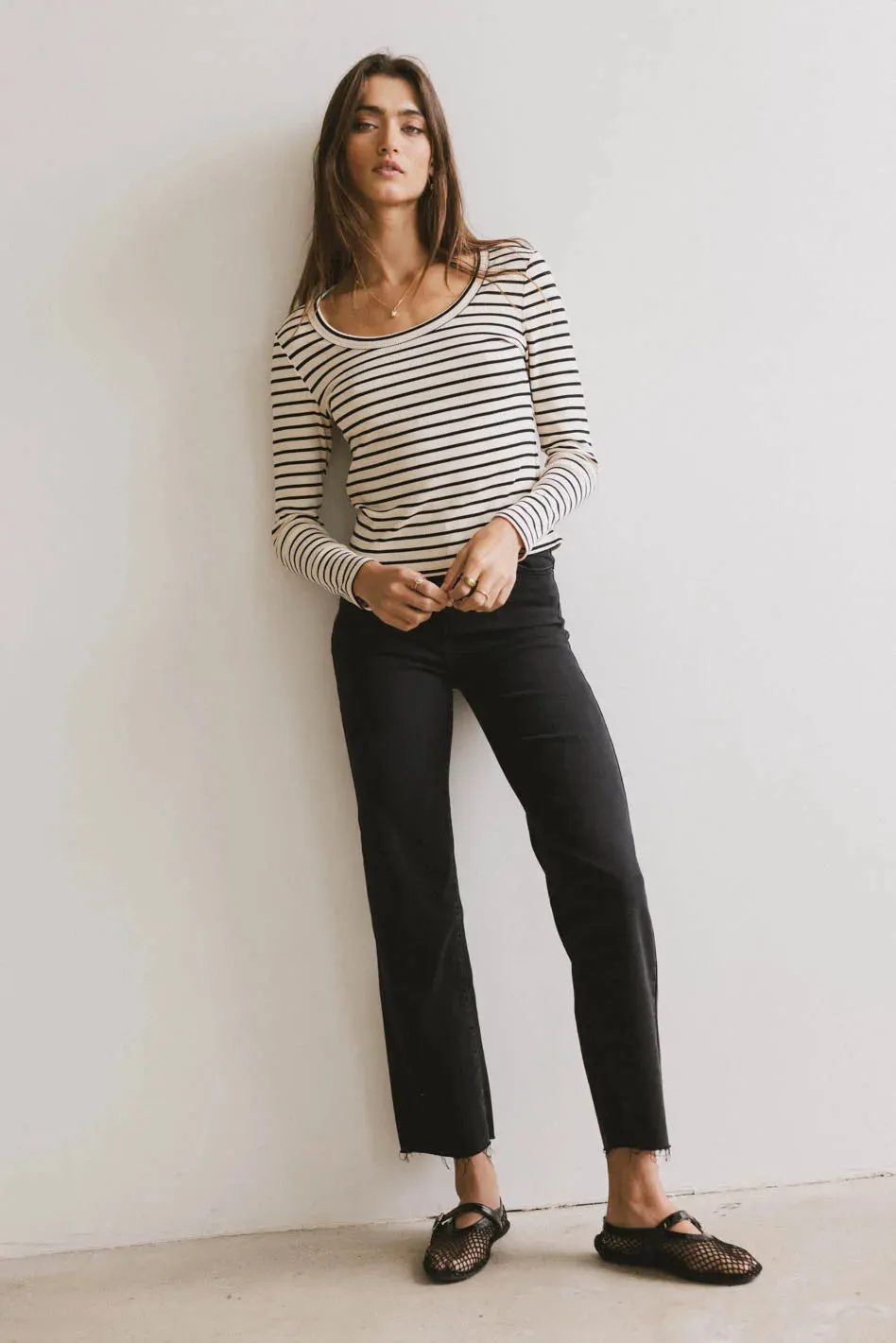 Bodie Ribbed Top in Beige sold by bohme product image thumbnail 3