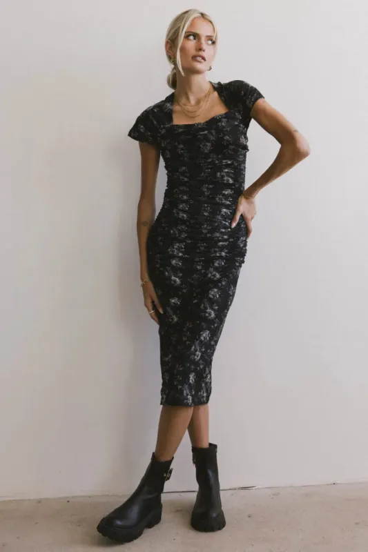 Kensie Ruched Midi Dress - FINAL SALE sold by bohme