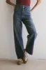 Haley Distressed Wide Leg Jeans sold by bohme
