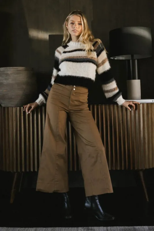 Aspen Wide Leg Slacks in Camel sold by bohme