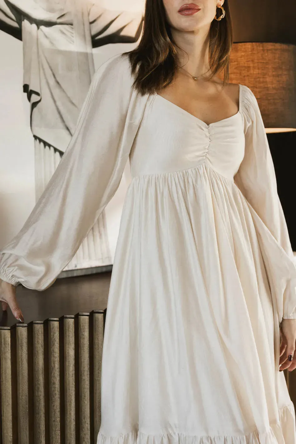 Rael Midi Dress in Natural - FINAL SALE sold by bohme product image thumbnail 2