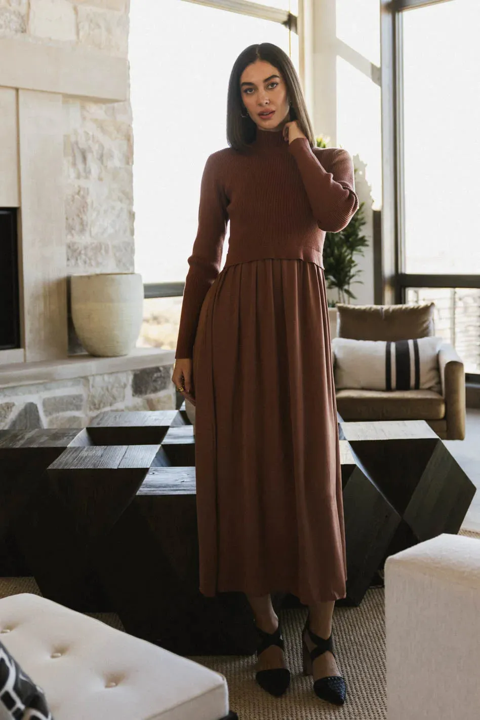 Zeda Maxi Dress in Rust sold by bohme product image thumbnail 2
