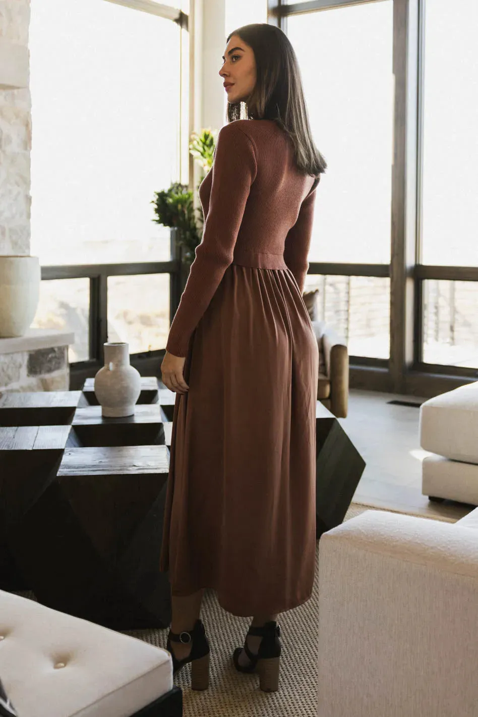 Zeda Maxi Dress in Rust sold by bohme product image thumbnail 5