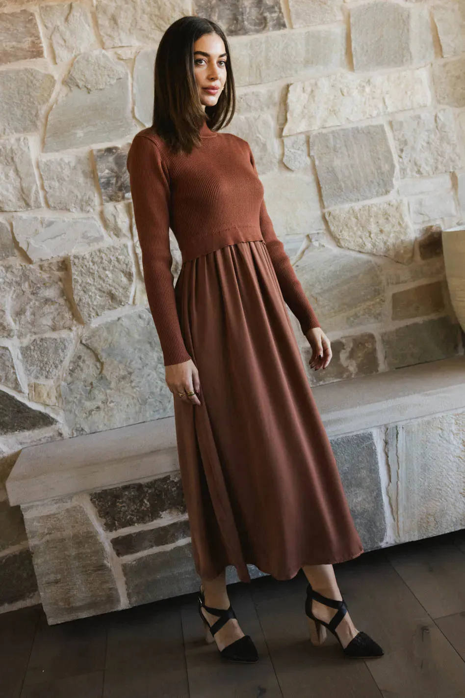 Zeda Maxi Dress in Rust sold by bohme product image thumbnail 3