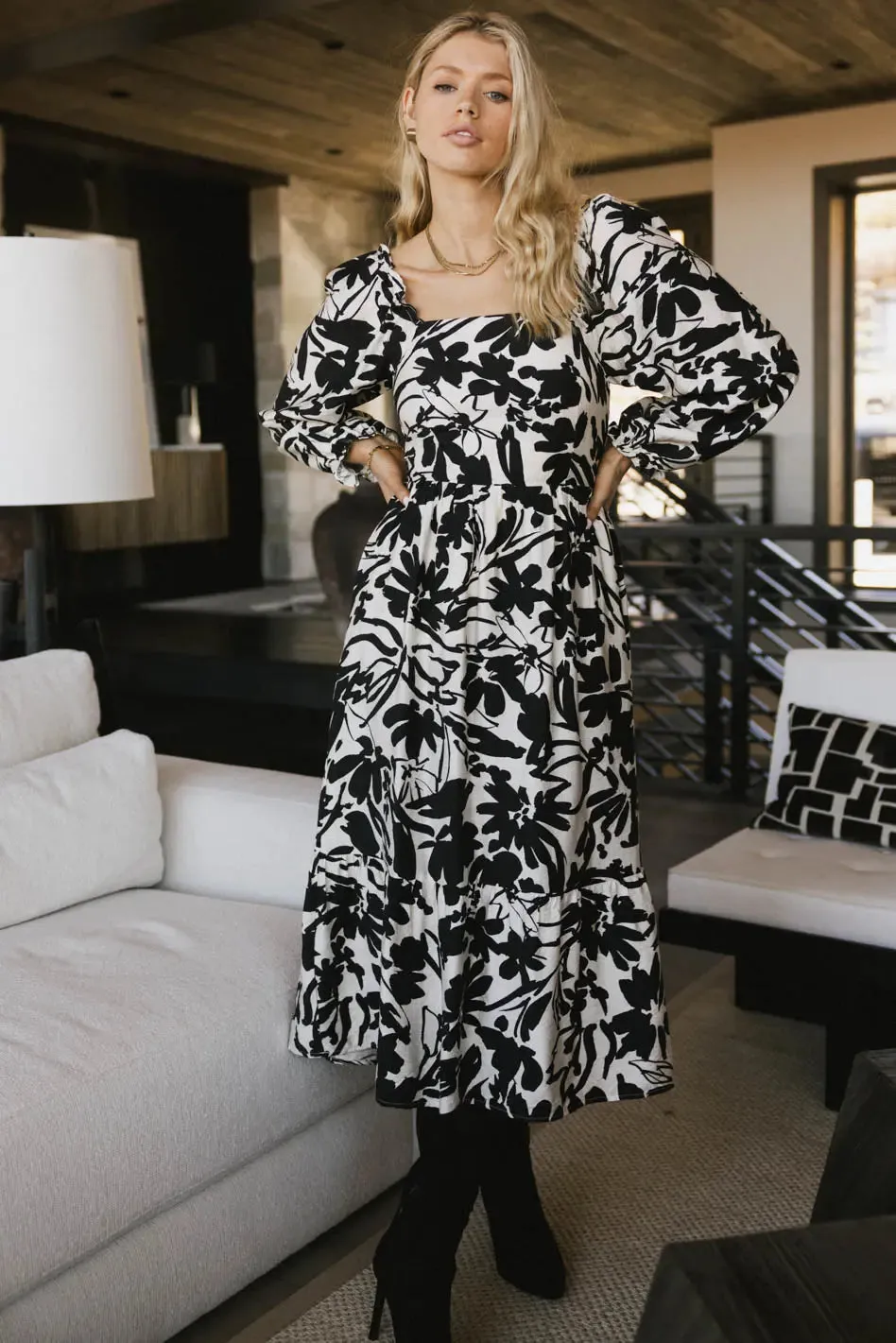 Soren Midi Dress in Black - FINAL SALE sold by bohme